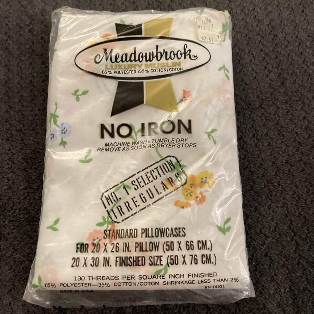 New Meadowbrook No Iron 2 Pack Standard Pillowcases Floral C27